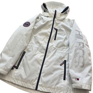 Tommy Hilfiger 3-in-1 All Weather System Hood Winter Jacket White Womens XL
